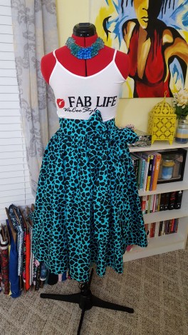 We Cee Style Teal Leopard Maxi