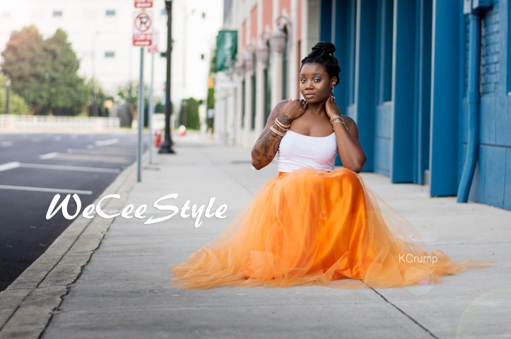 We Cee Style Ornage Maxi Tulle Skirt Tutu (1)