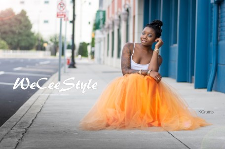 We Cee Style Ornage Maxi Tulle Skirt Tutu (3)